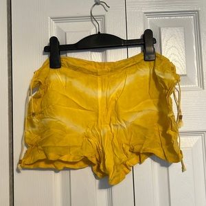 Batik shorts bright yellow